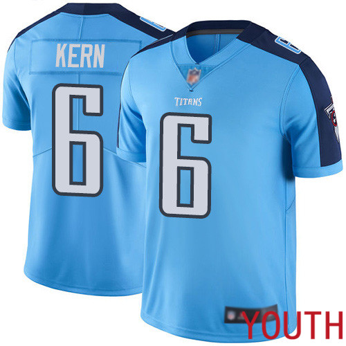 Tennessee Titans Limited Light Blue Youth Brett Kern Jersey NFL Football #6 Rush Vapor Untouchable->youth nfl jersey->Youth Jersey